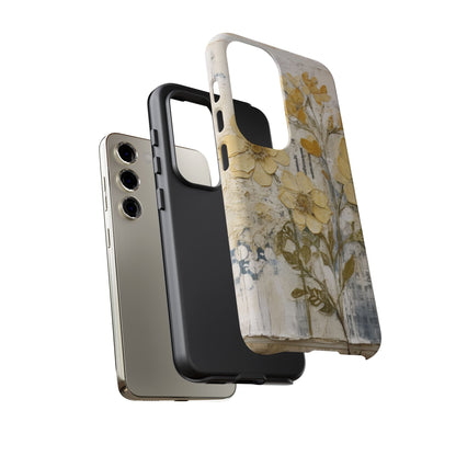 Vintage Yellow Floral Collage - Samsung Galaxy Case, Shockproof & Slim - BOGO Cases