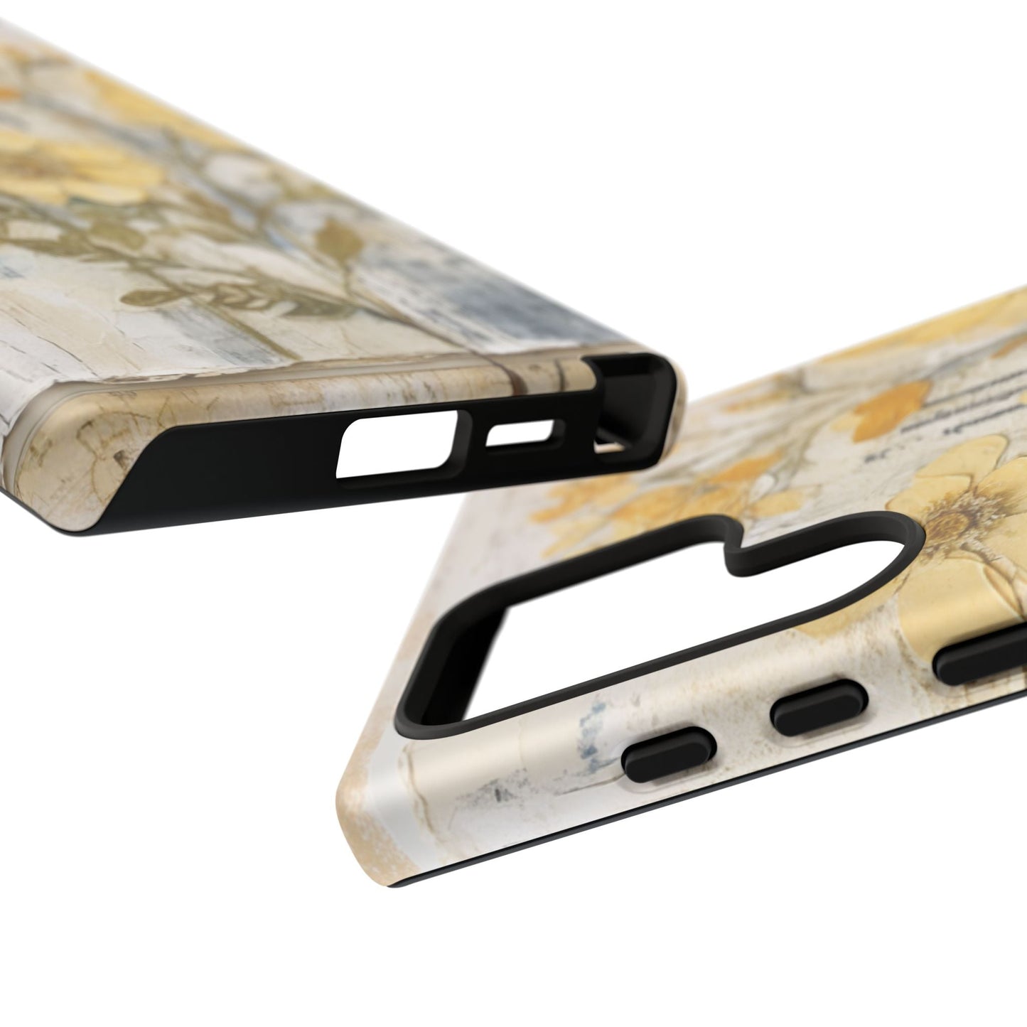 Vintage Yellow Floral Collage - Samsung Galaxy Case, Shockproof & Slim - BOGO Cases