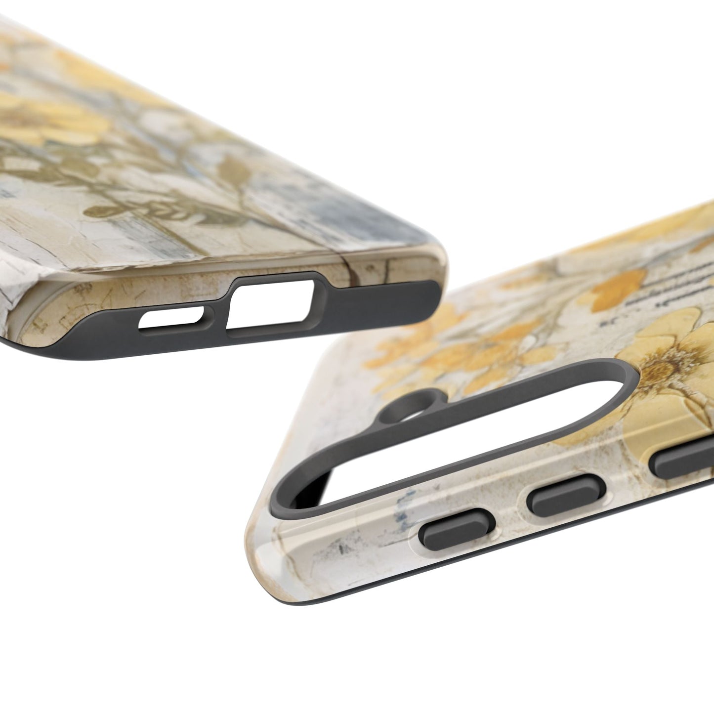 Vintage Yellow Floral Collage - Samsung Galaxy Case, Shockproof & Slim - BOGO Cases