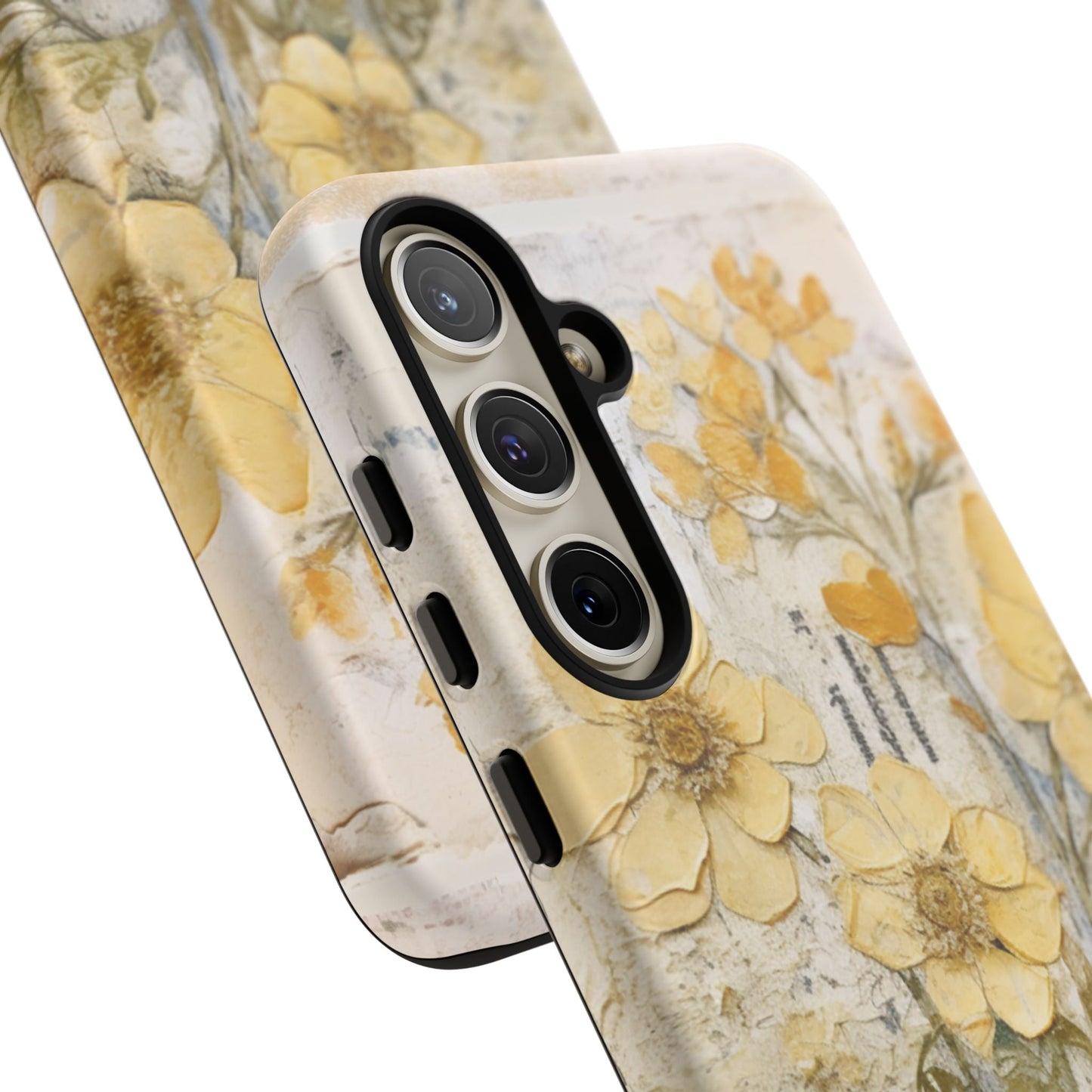 Vintage Yellow Floral Collage - Samsung Galaxy Case, Shockproof & Slim - BOGO Cases