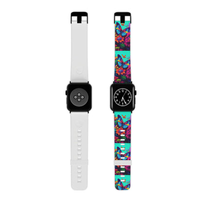 Vivid Butterfly & Floral Burst Apple Watch Band - BOGO Cases