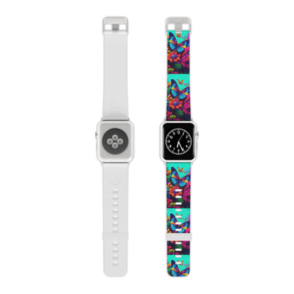 Vivid Butterfly & Floral Burst Apple Watch Band - BOGO Cases