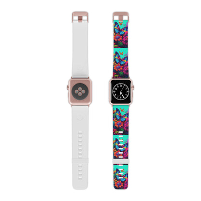 Vivid Butterfly & Floral Burst Apple Watch Band - BOGO Cases