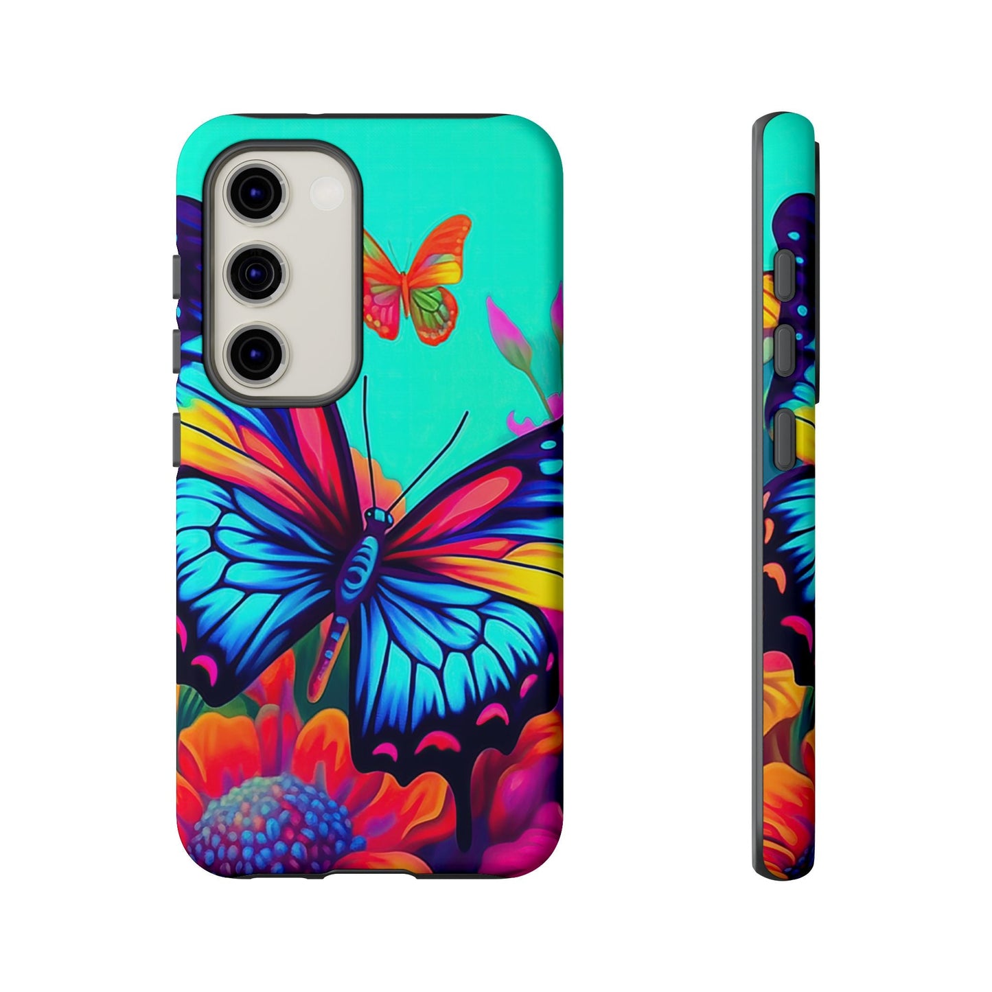 Vivid Butterfly & Floral Burst - Samsung Galaxy Case - BOGO Cases