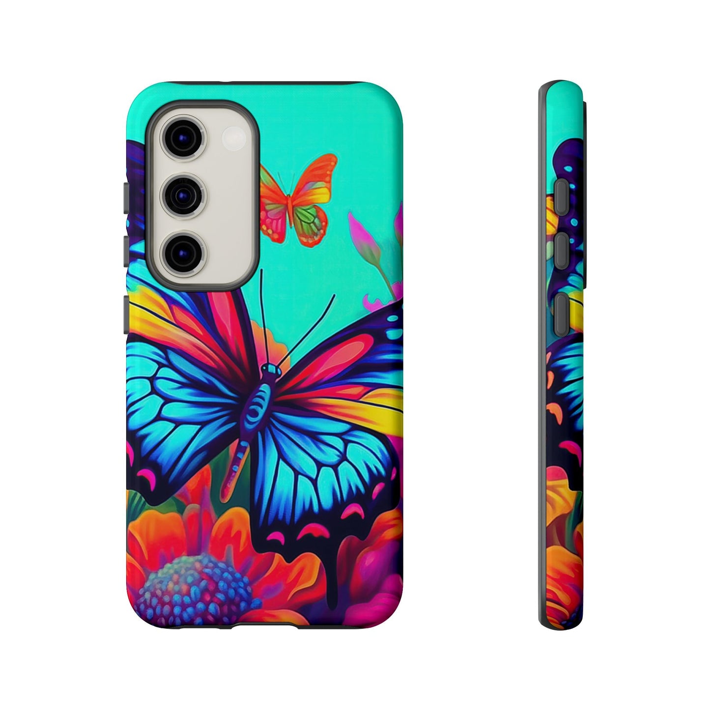 Vivid Butterfly & Floral Burst - Samsung Galaxy Case - BOGO Cases