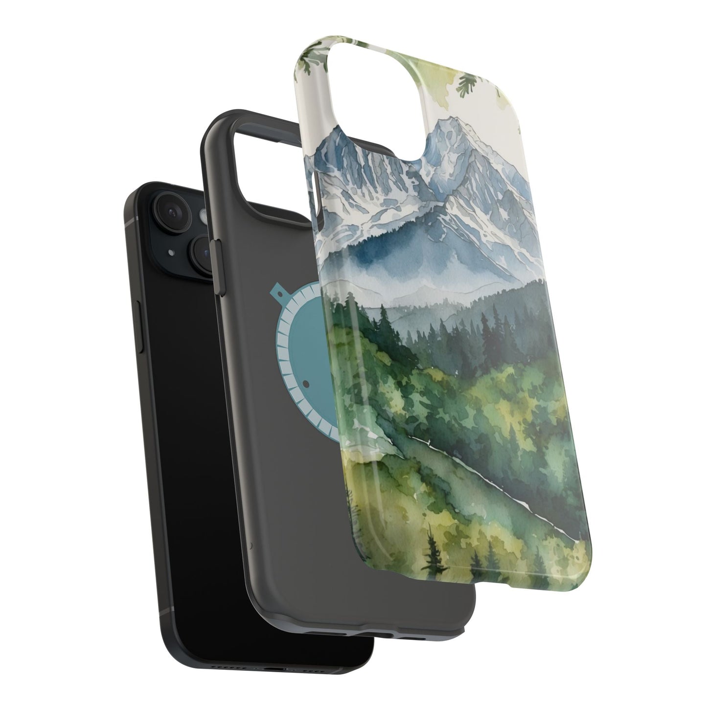 Watercolor Alpine Mountainscape - MagSafe iPhone Case - BOGO Cases