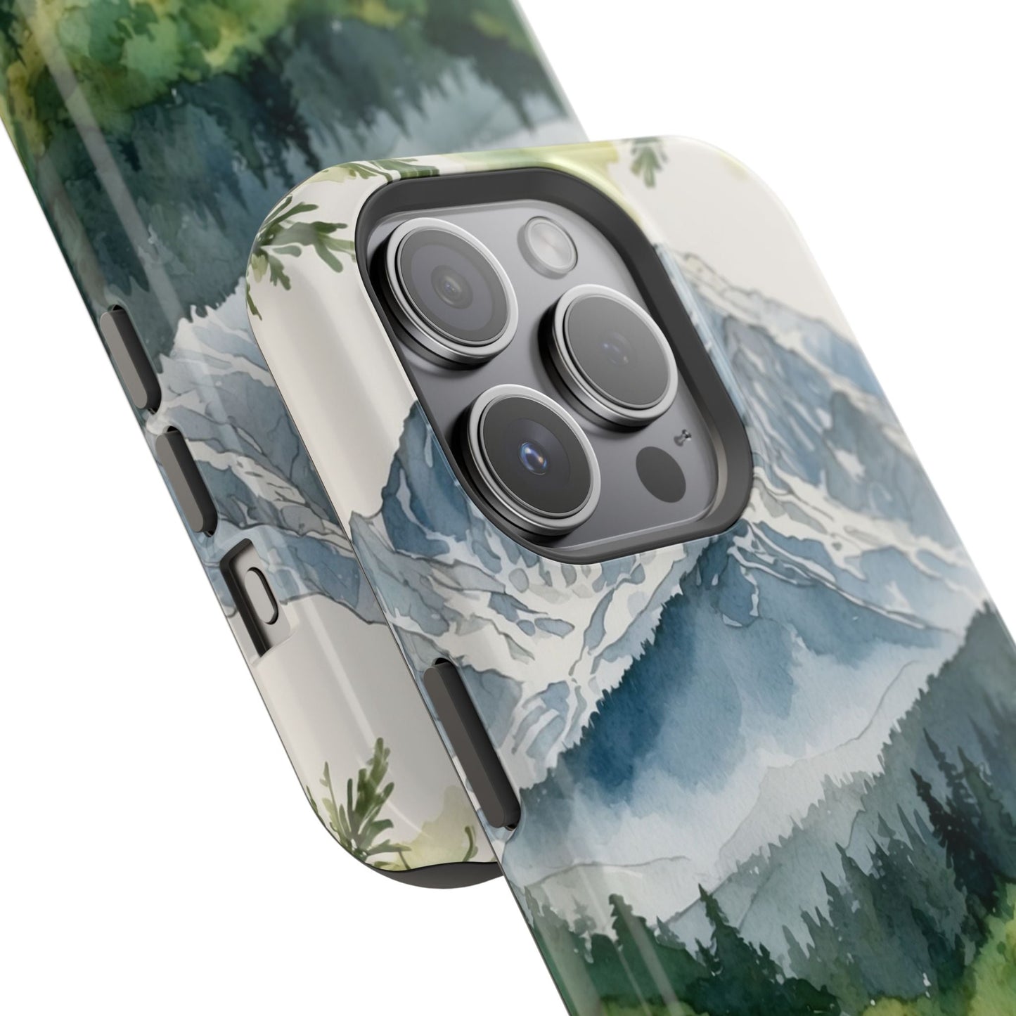 Watercolor Alpine Mountainscape - MagSafe iPhone Case - BOGO Cases