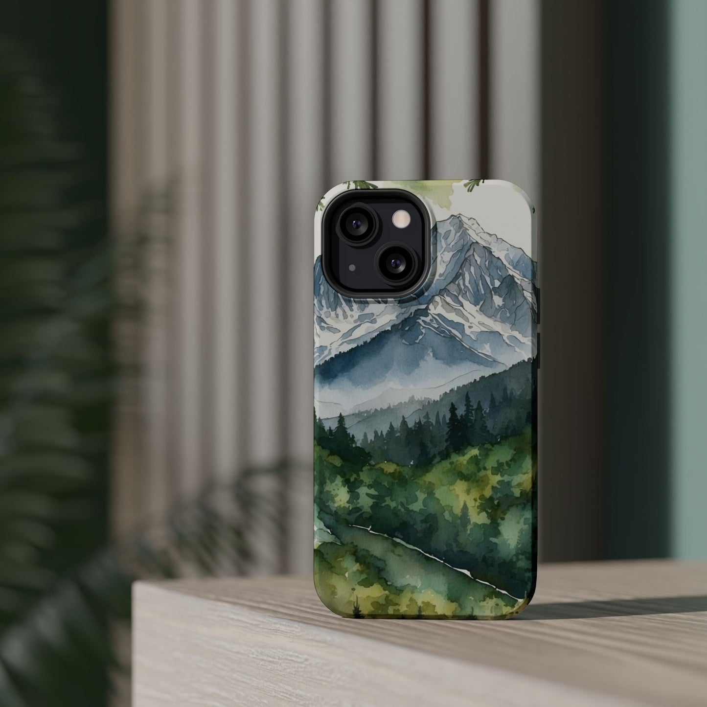 Watercolor Alpine Mountainscape - MagSafe iPhone Case - BOGO Cases