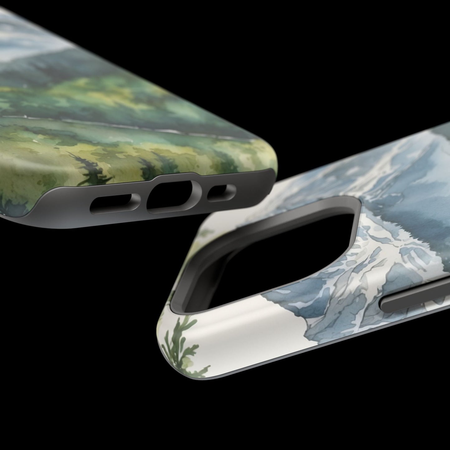 Watercolor Alpine Mountainscape - MagSafe iPhone Case - BOGO Cases