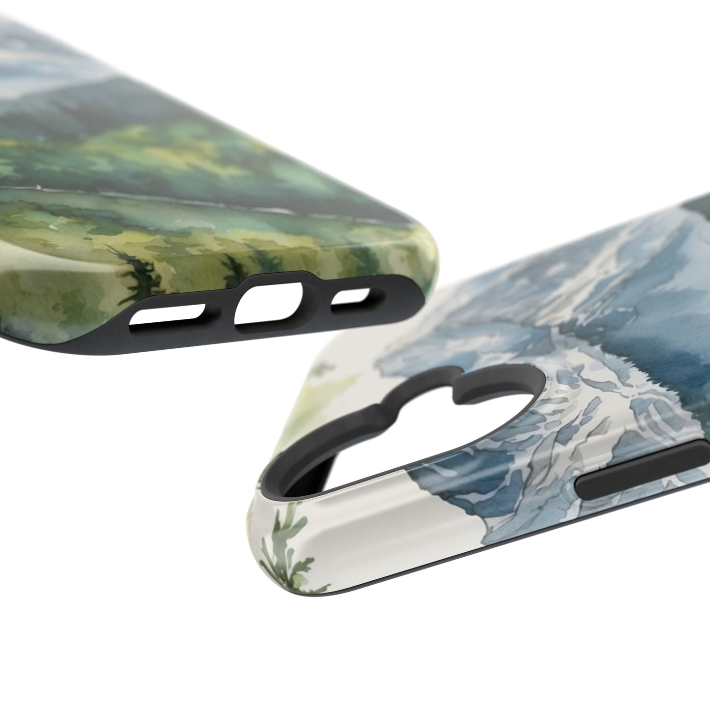 Watercolor Alpine Mountainscape - MagSafe iPhone Case - BOGO Cases