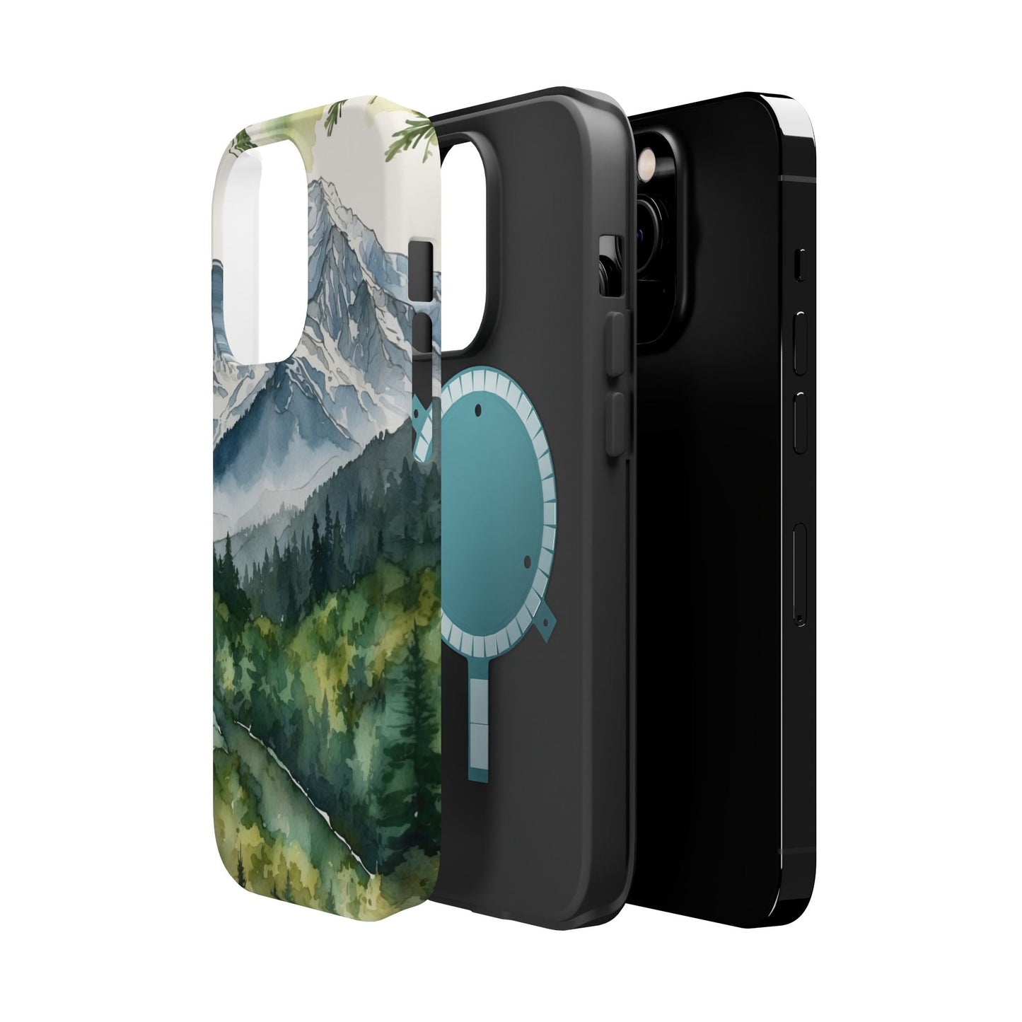 Watercolor Alpine Mountainscape - MagSafe iPhone Case - BOGO Cases