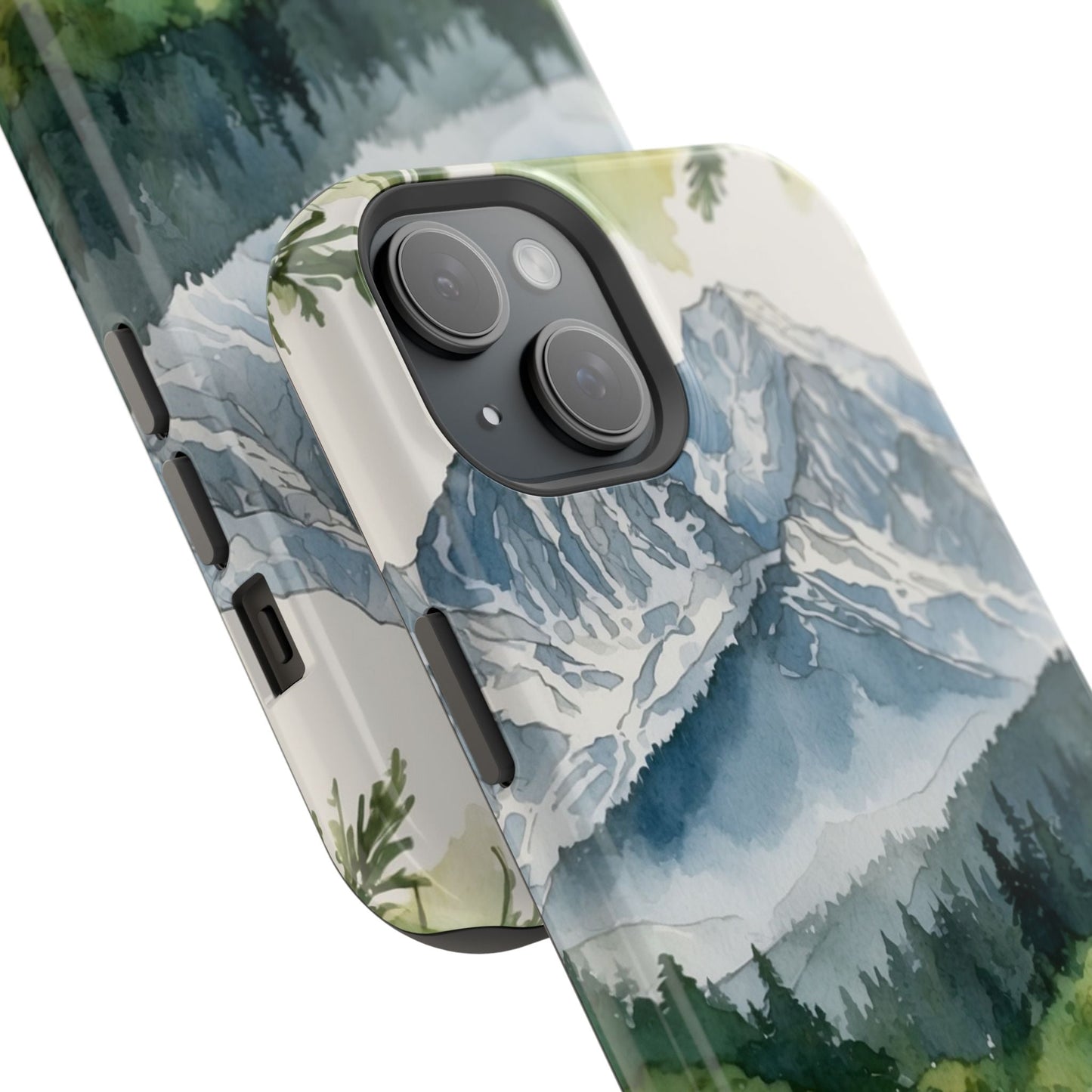 Watercolor Alpine Mountainscape - MagSafe iPhone Case - BOGO Cases