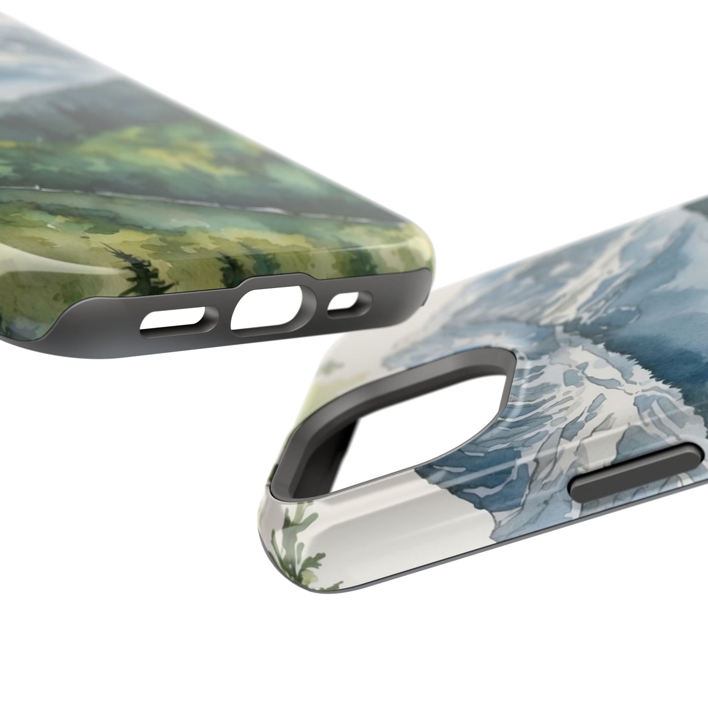 Watercolor Alpine Mountainscape - MagSafe iPhone Case - BOGO Cases