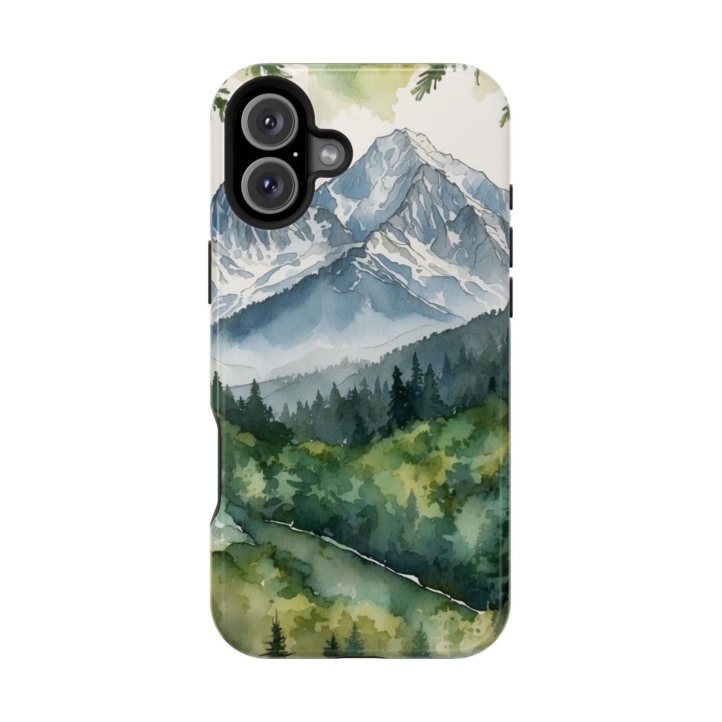 Watercolor Alpine Mountainscape - MagSafe iPhone Case - BOGO Cases
