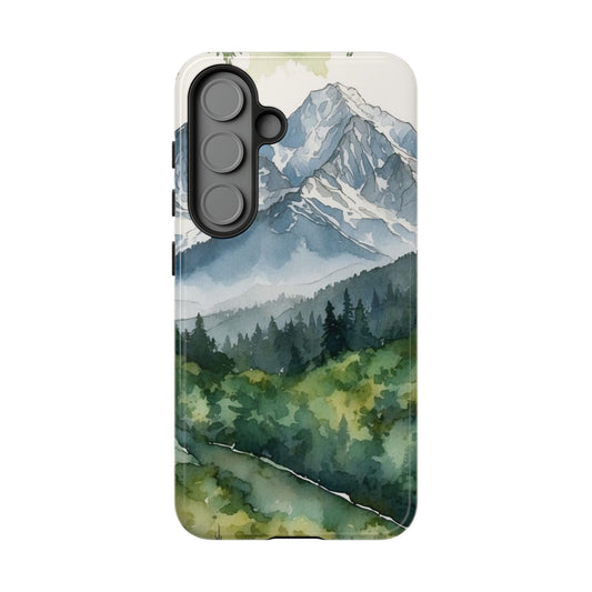 Watercolor Alpine Mountainscape - Samsung Galaxy Case - BOGO Cases