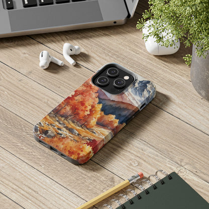Watercolor Autumn Forest and Mountains - iPhone Case - BOGO Cases