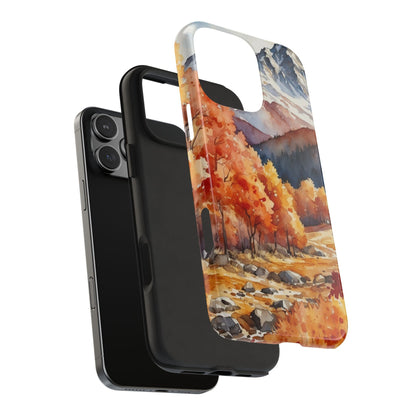 Watercolor Autumn Forest and Mountains - iPhone Case - BOGO Cases