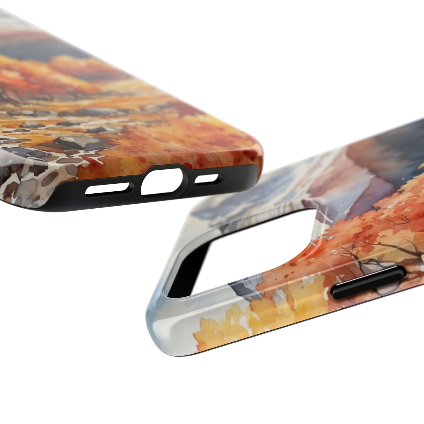 Watercolor Autumn Forest and Mountains - iPhone Case - BOGO Cases
