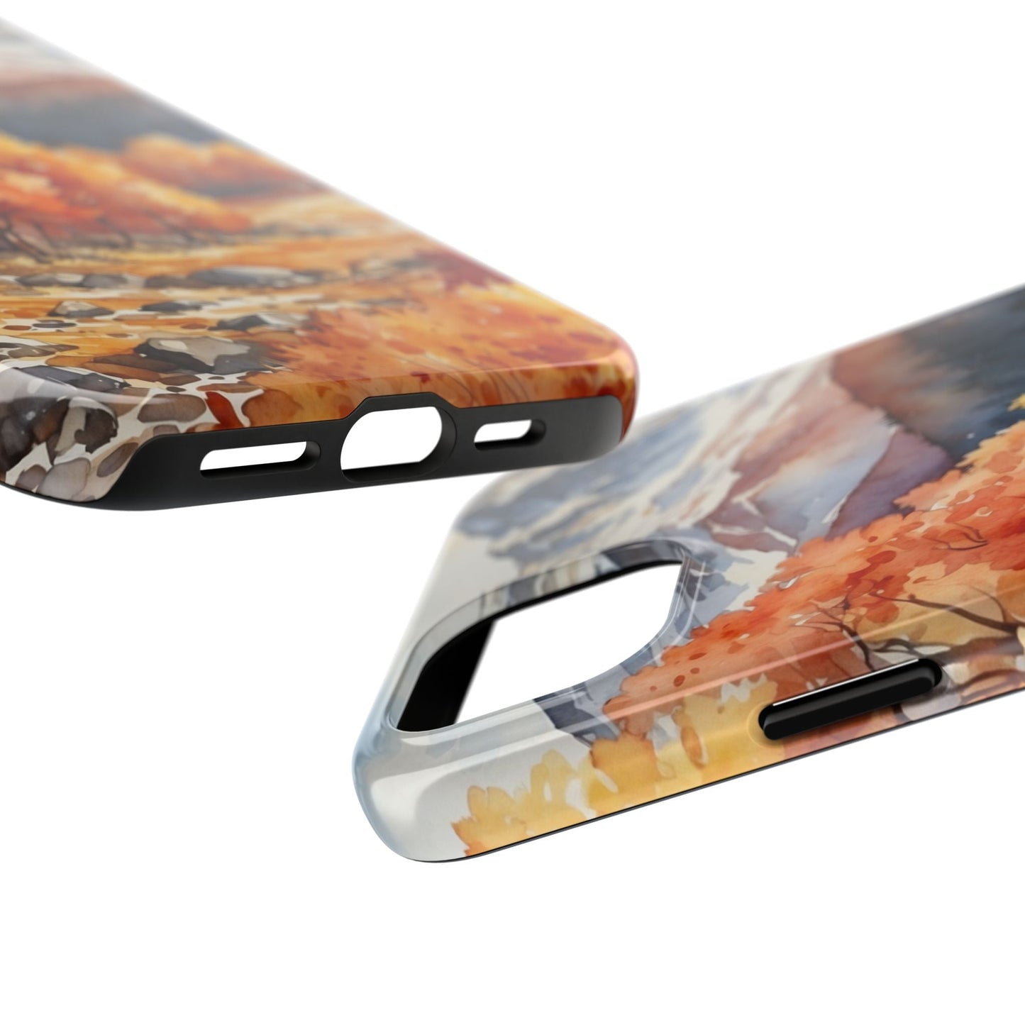 Watercolor Autumn Forest and Mountains - iPhone Case - BOGO Cases
