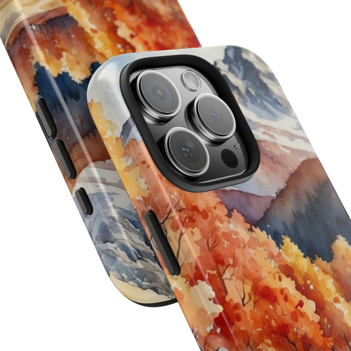 Watercolor Autumn Forest and Mountains - iPhone Case - BOGO Cases