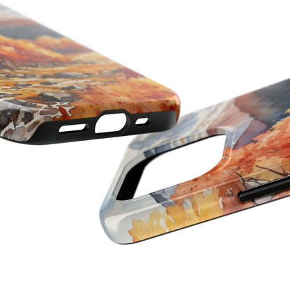 Watercolor Autumn Forest and Mountains - iPhone Case - BOGO Cases