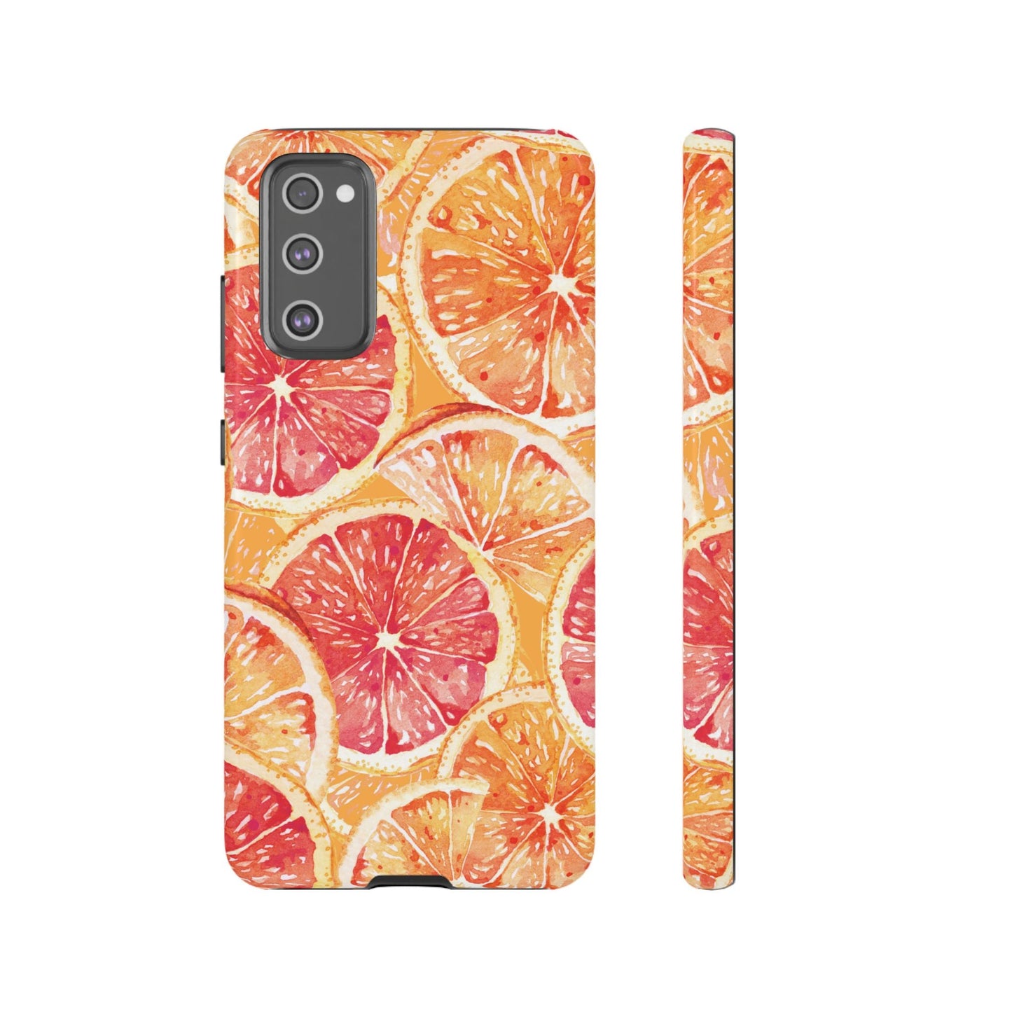 Watercolor Citrus Splash Tough Samsung Galaxy Case – Vibrant Fruit Print, Shock - Resistant Design - BOGO Cases