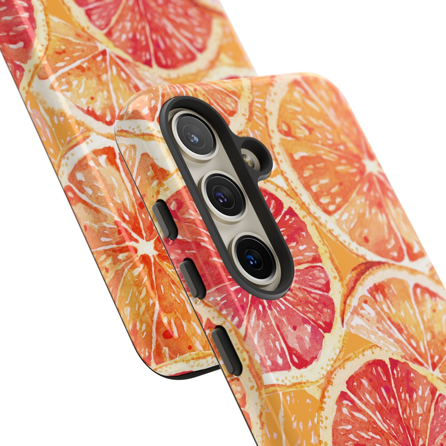 Watercolor Citrus Splash Tough Samsung Galaxy Case – Vibrant Fruit Print, Shock - Resistant Design - BOGO Cases