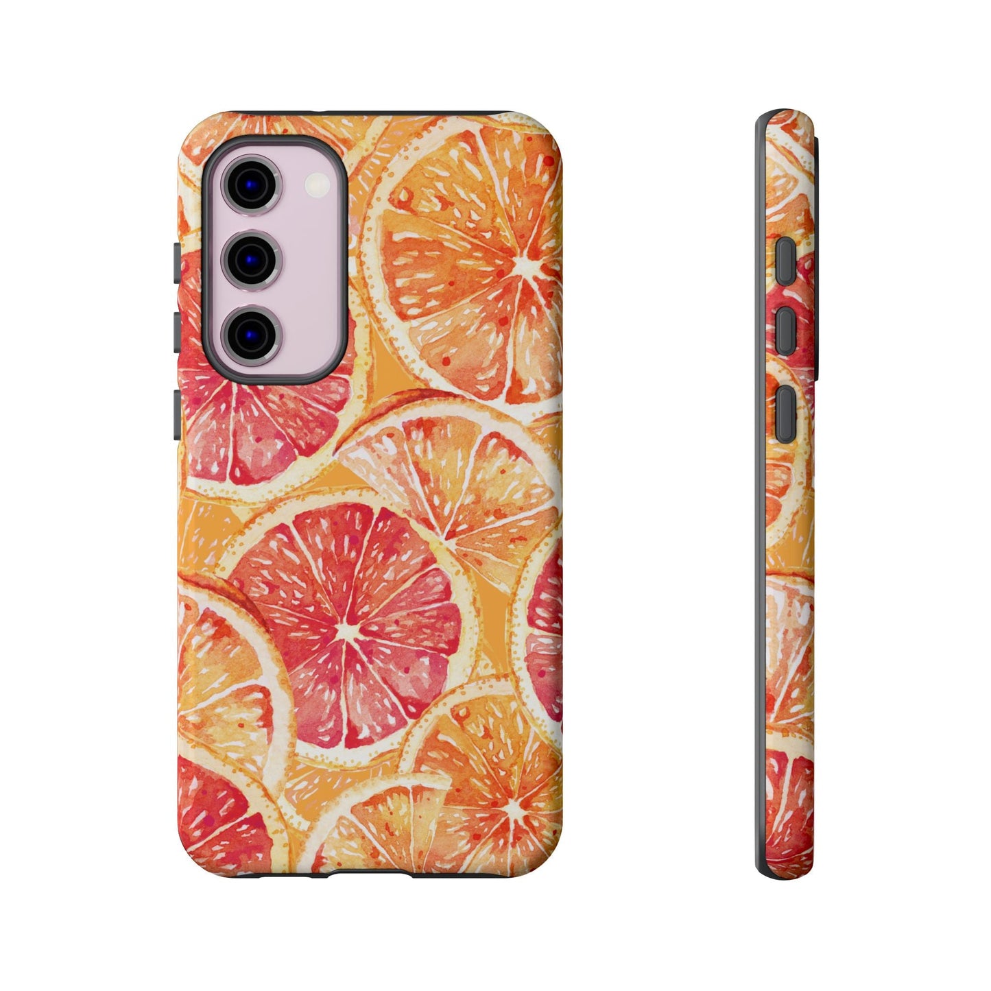 Watercolor Citrus Splash Tough Samsung Galaxy Case – Vibrant Fruit Print, Shock - Resistant Design - BOGO Cases