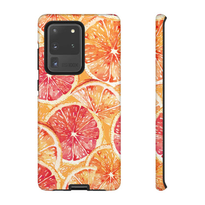 Watercolor Citrus Splash Tough Samsung Galaxy Case – Vibrant Fruit Print, Shock - Resistant Design - BOGO Cases