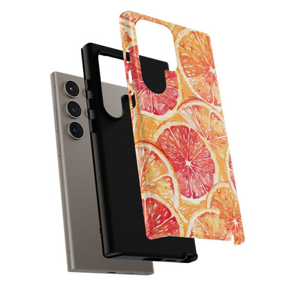 Watercolor Citrus Splash Tough Samsung Galaxy Case – Vibrant Fruit Print, Shock - Resistant Design - BOGO Cases