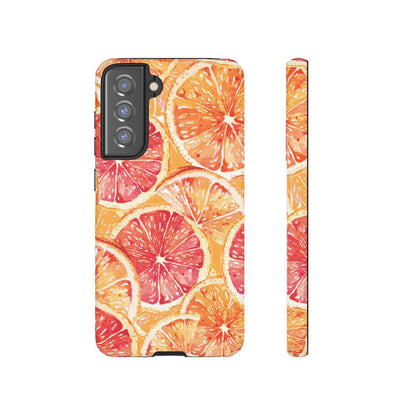 Watercolor Citrus Splash Tough Samsung Galaxy Case – Vibrant Fruit Print, Shock - Resistant Design - BOGO Cases