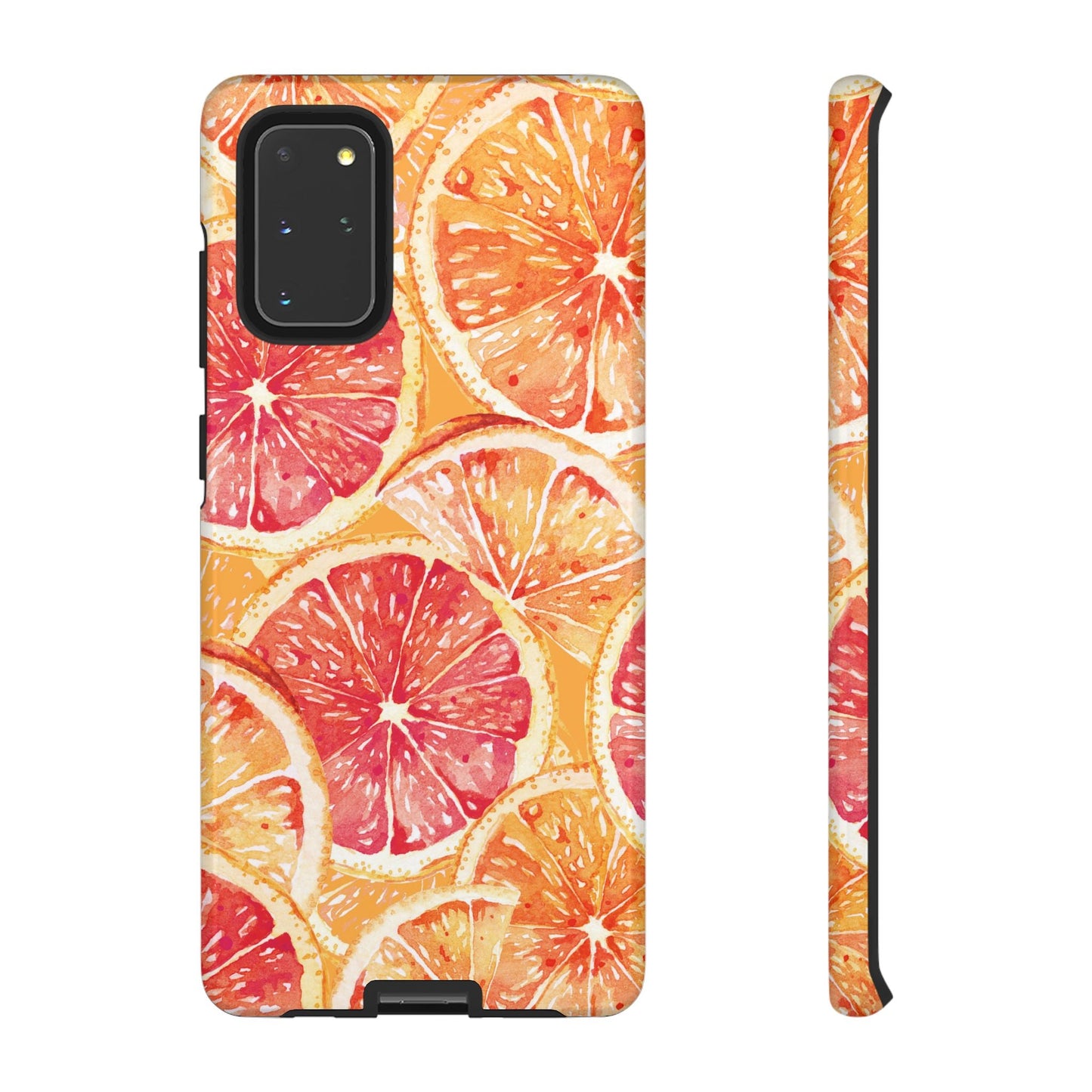 Watercolor Citrus Splash Tough Samsung Galaxy Case – Vibrant Fruit Print, Shock - Resistant Design - BOGO Cases