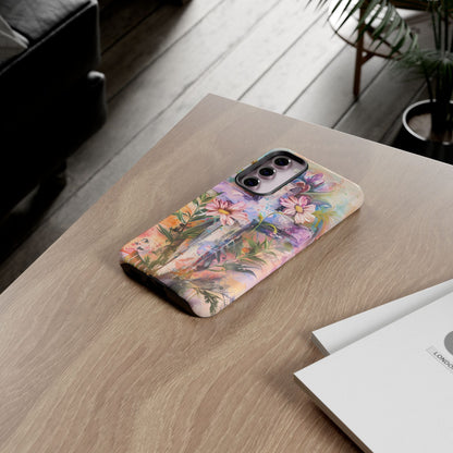 Watercolor Cross & Floral Art - Samsung Galaxy Case, Inspirational & Protective - BOGO Cases