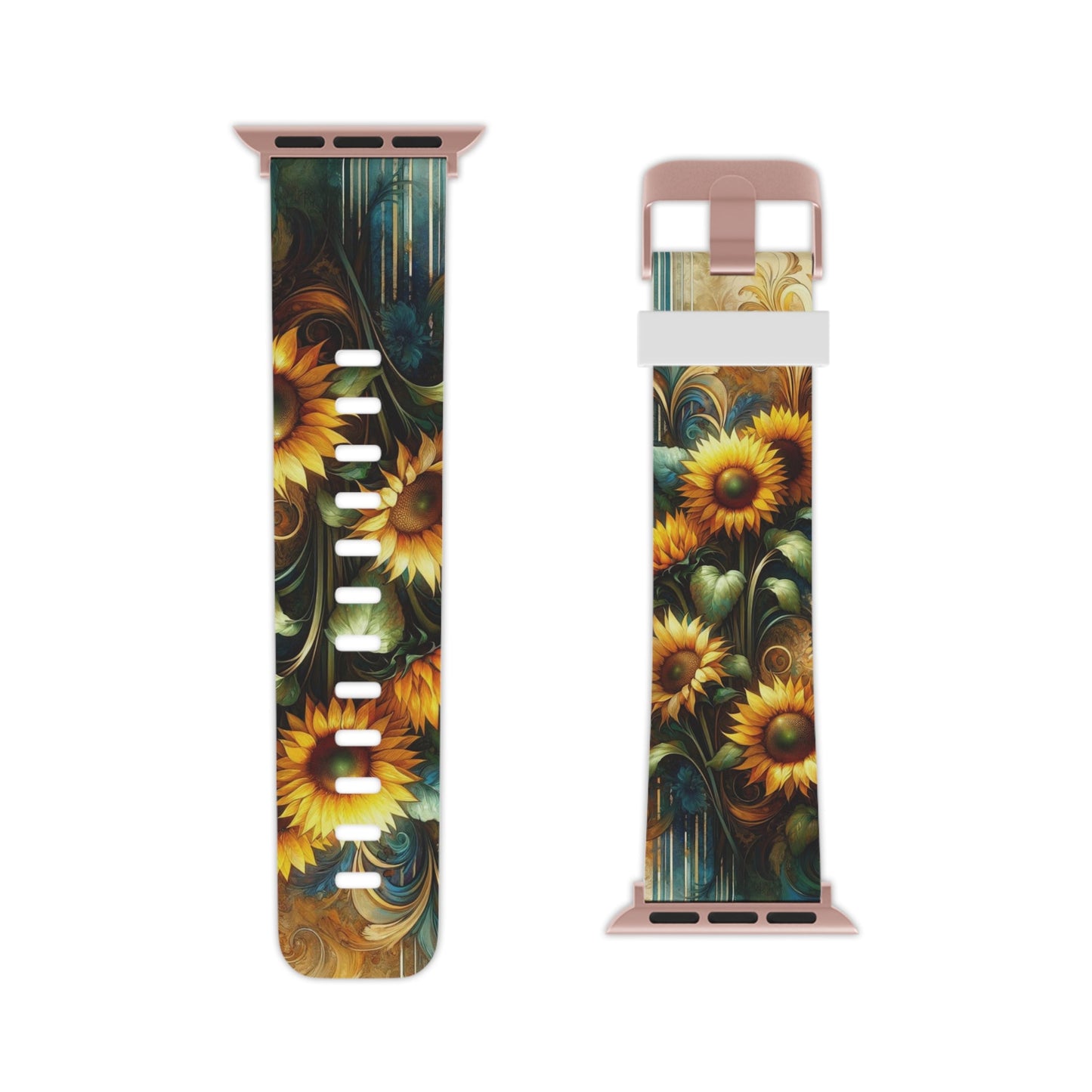 Watercolor Floral Sunflower Apple Watch Band - BOGO Cases