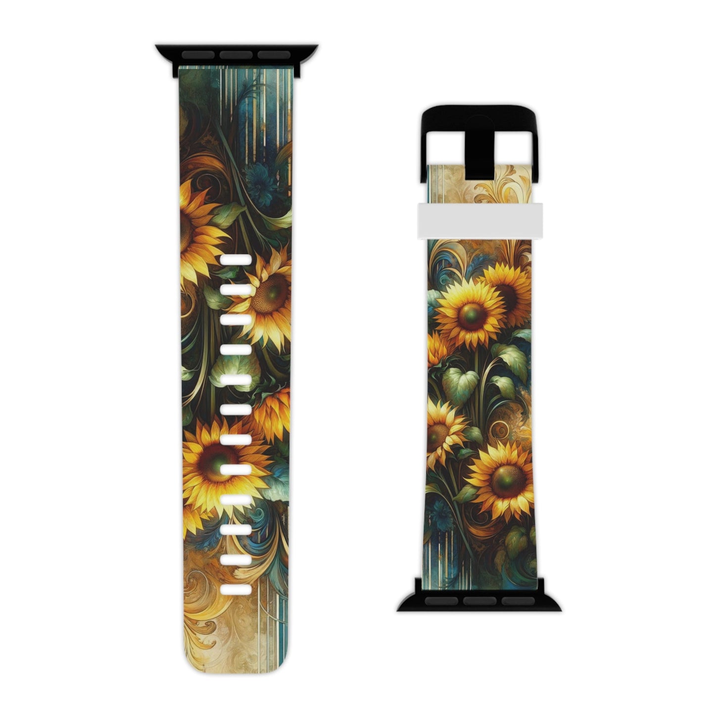 Watercolor Floral Sunflower Apple Watch Band - BOGO Cases