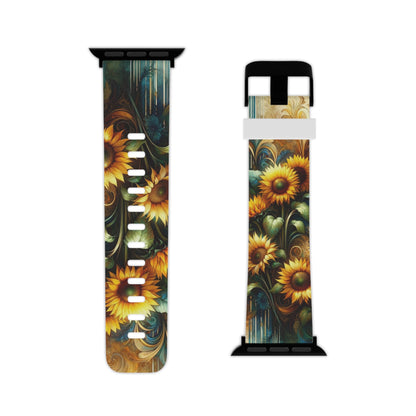 Watercolor Floral Sunflower Apple Watch Band - BOGO Cases