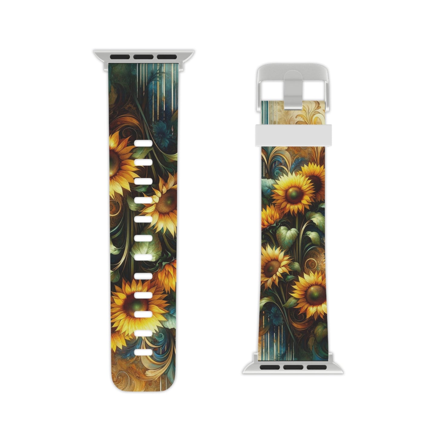 Watercolor Floral Sunflower Apple Watch Band - BOGO Cases