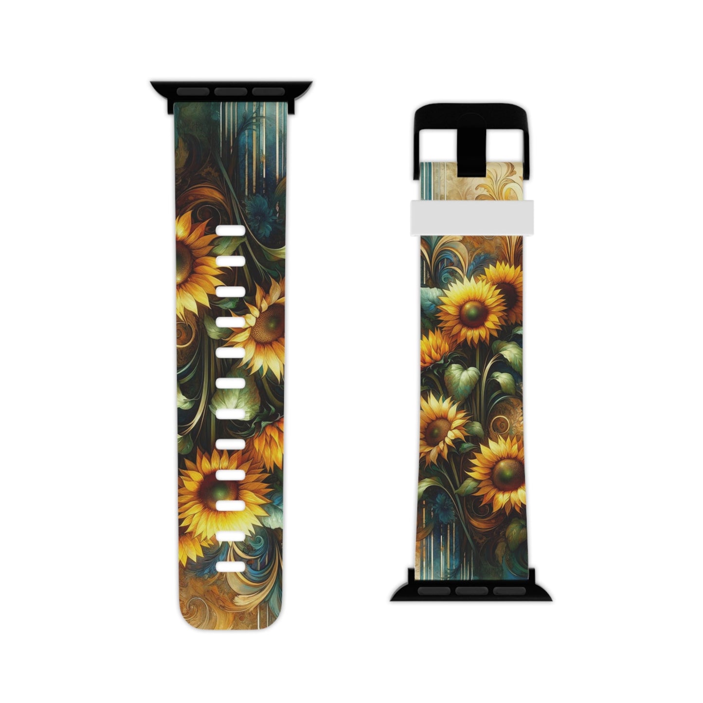 Watercolor Floral Sunflower Apple Watch Band - BOGO Cases
