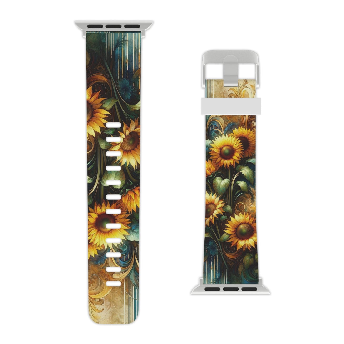 Watercolor Floral Sunflower Apple Watch Band - BOGO Cases