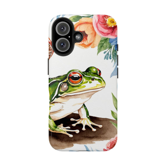 Watercolor Frog & Wildflower Art - iPhone Series Case - BOGO Cases