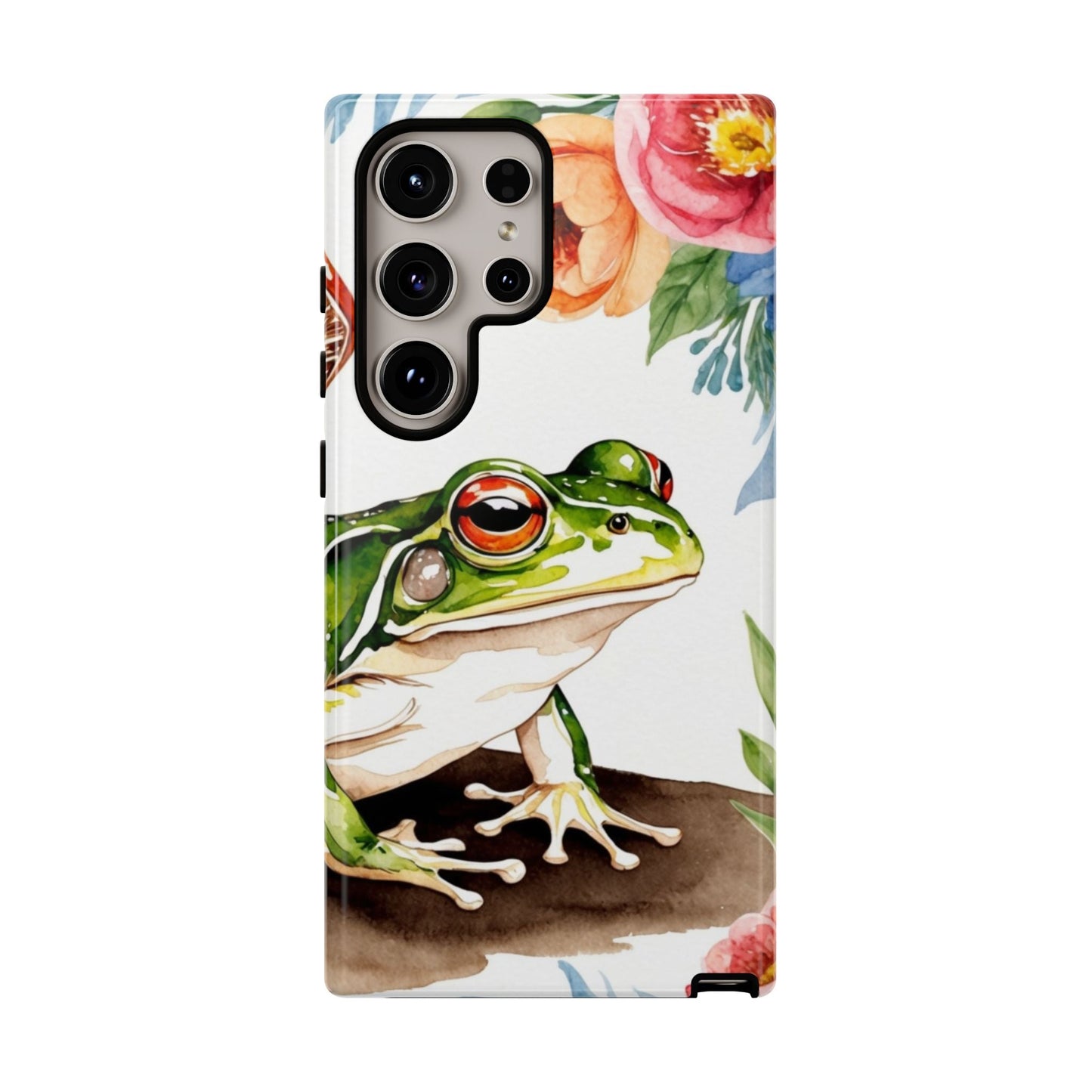 Watercolor Frog & Wildflower Art - Samsung Galaxy Case - BOGO Cases