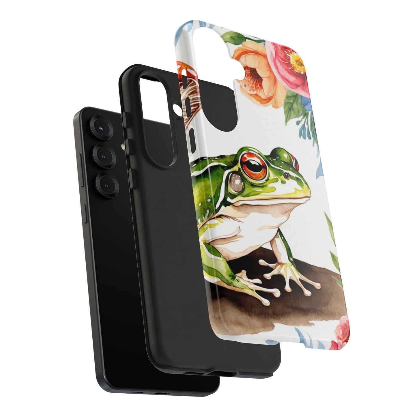Watercolor Frog & Wildflower Art - Samsung Galaxy Case - BOGO Cases