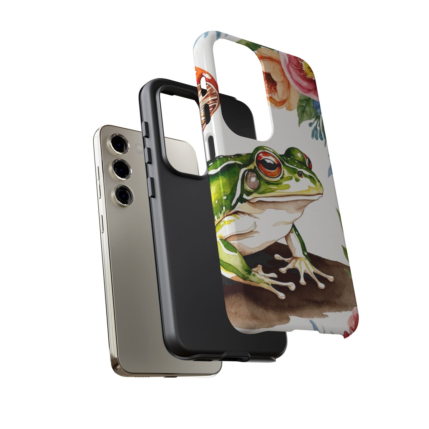 Watercolor Frog & Wildflower Art - Samsung Galaxy Case - BOGO Cases