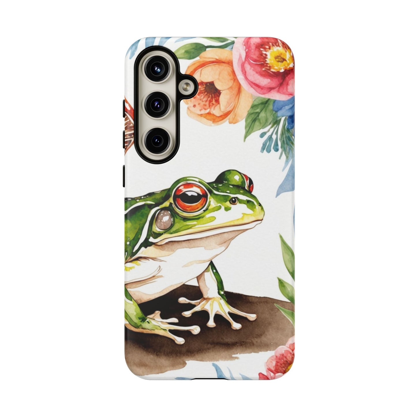 Watercolor Frog & Wildflower Art - Samsung Galaxy Case - BOGO Cases