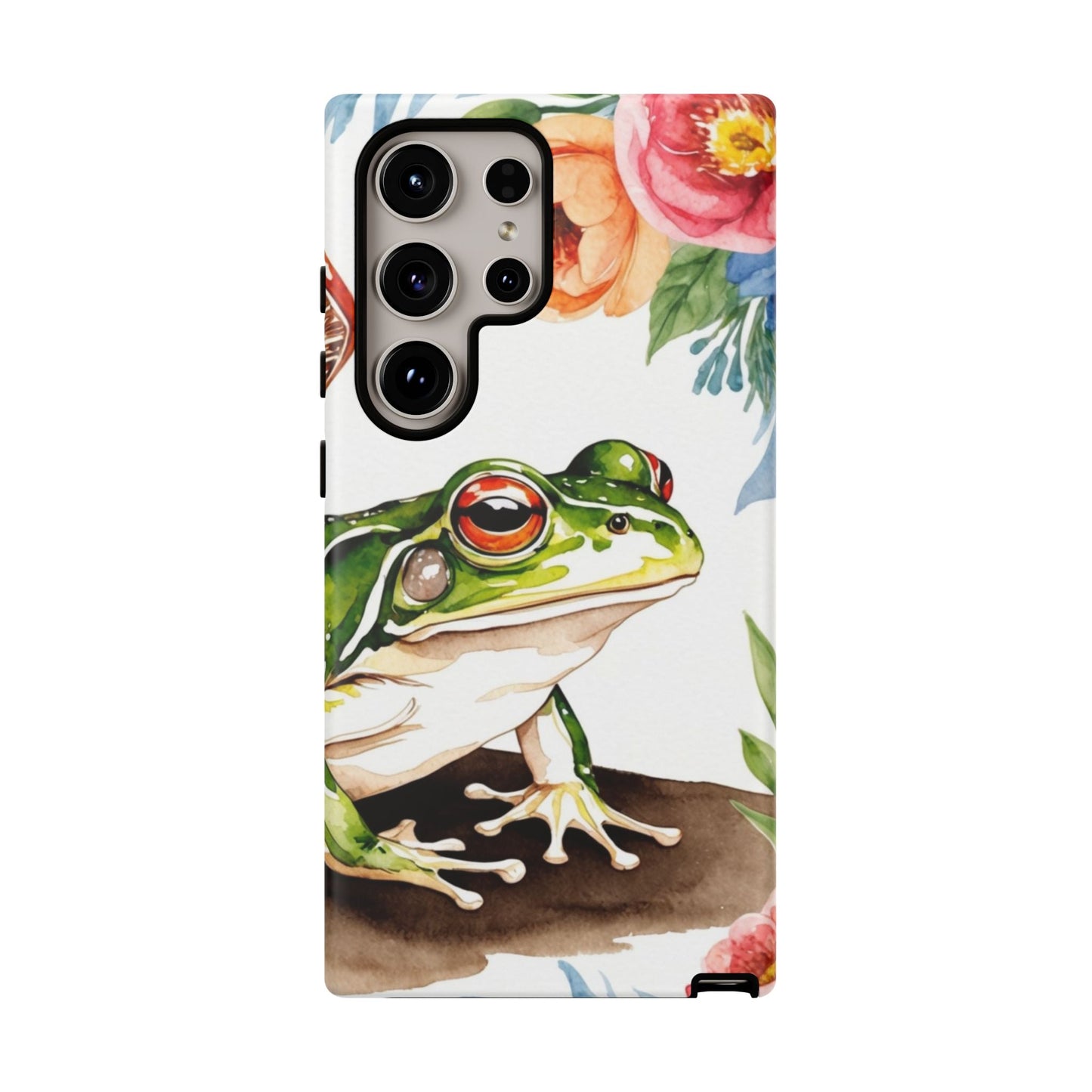 Watercolor Frog & Wildflower Art - Samsung Galaxy Case - BOGO Cases