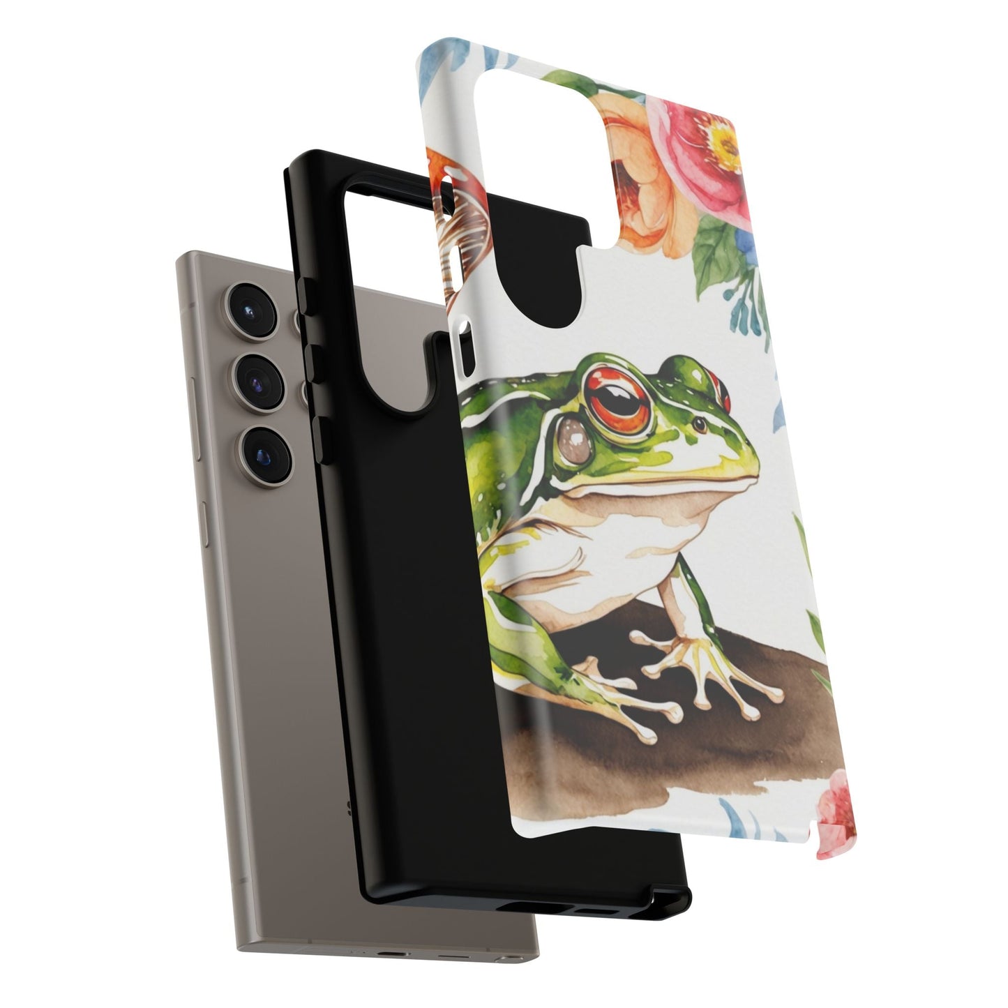 Watercolor Frog & Wildflower Art - Samsung Galaxy Case - BOGO Cases