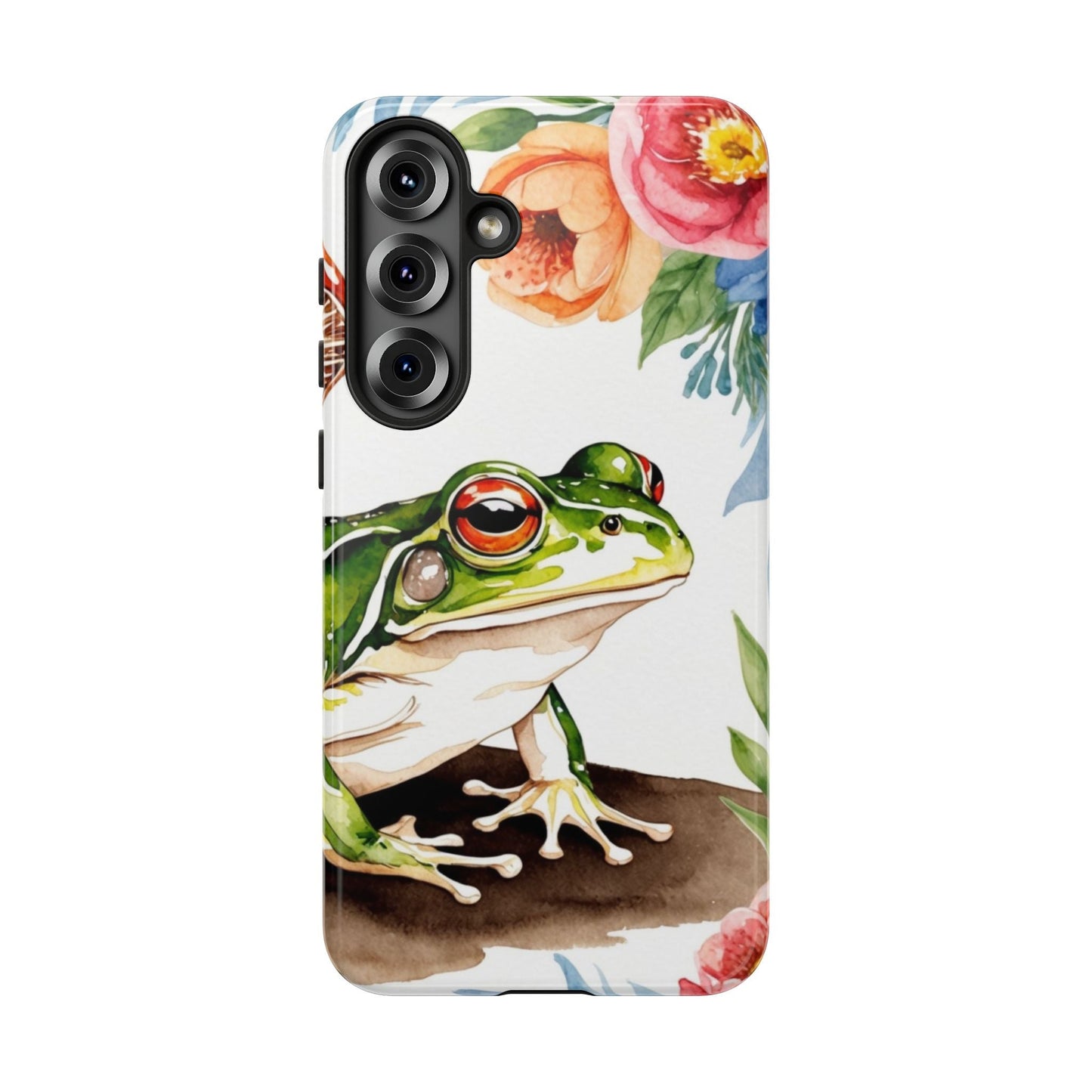 Watercolor Frog & Wildflower Art - Samsung Galaxy Case - BOGO Cases
