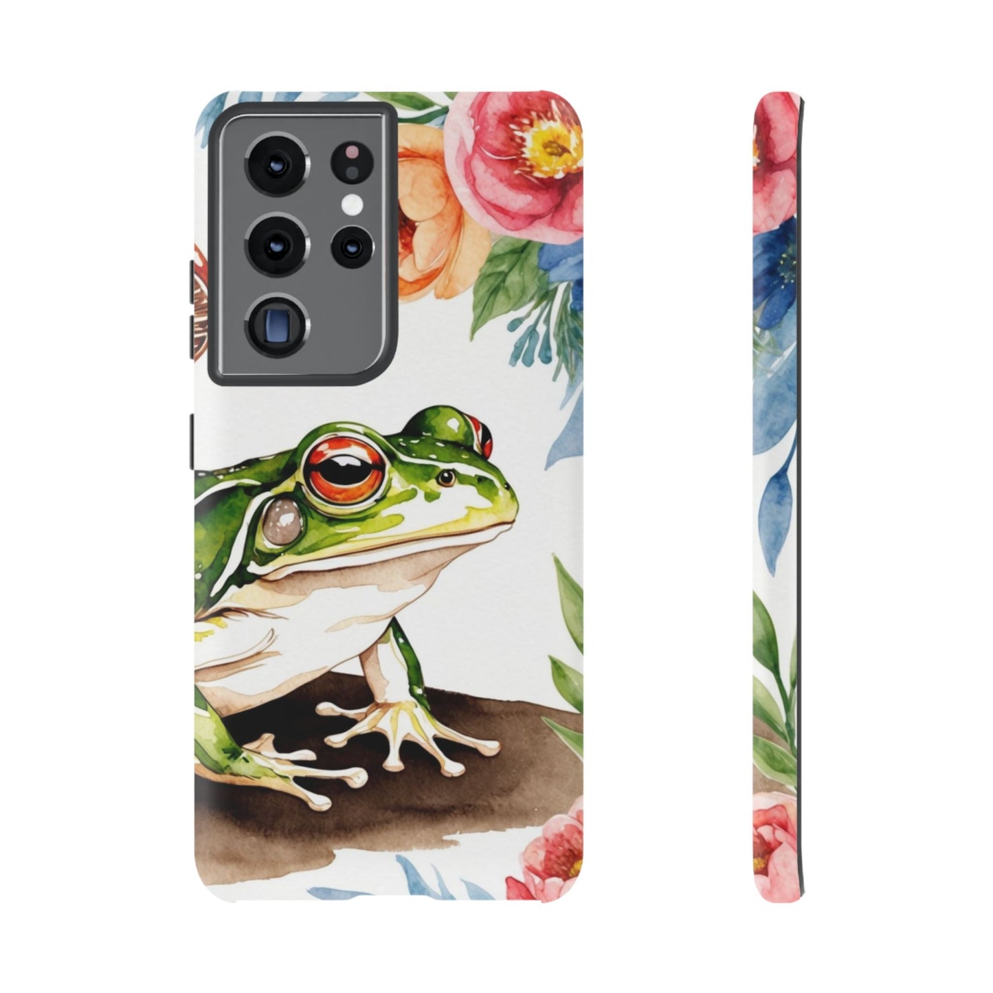 Watercolor Frog & Wildflower Art - Samsung Galaxy Case - BOGO Cases