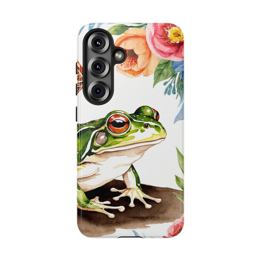 Watercolor Frog & Wildflower Art - Samsung Galaxy Case - BOGO Cases