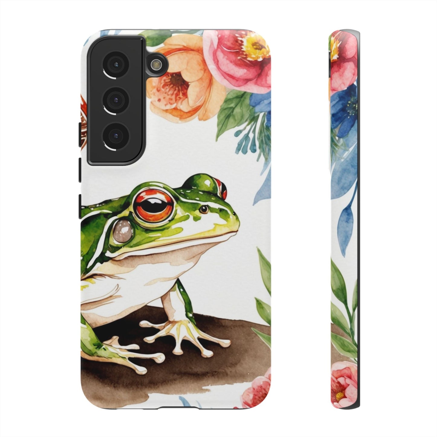 Watercolor Frog & Wildflower Art - Samsung Galaxy Case - BOGO Cases